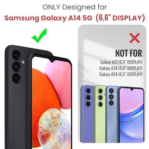 Strapurs Crossbody for Samsung Galaxy A14 5G Wallet Case?RFID Blocking? with 10-Card Holder Zipper Bills Slot, Soft PU Leather Magnetic Shoulder Strap for Galaxy A14 Phone Case Wallet for Women,Black