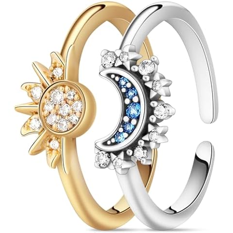 Aucuu Celestial Sun and Moon Ring Set Cover