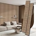 2 Pack Wood Panels for Wall, 106.3" × 11" Wood Slat Acoustic Panels for Wall, Soundproof Panels, 3D Fluted Panels for Interior Wall Decor (Natural Walnut)
