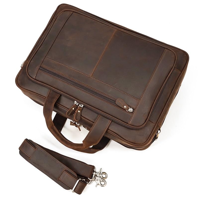 Sac d'ordinateur en cuir vintage pour le travail et vos porte-documents - 5