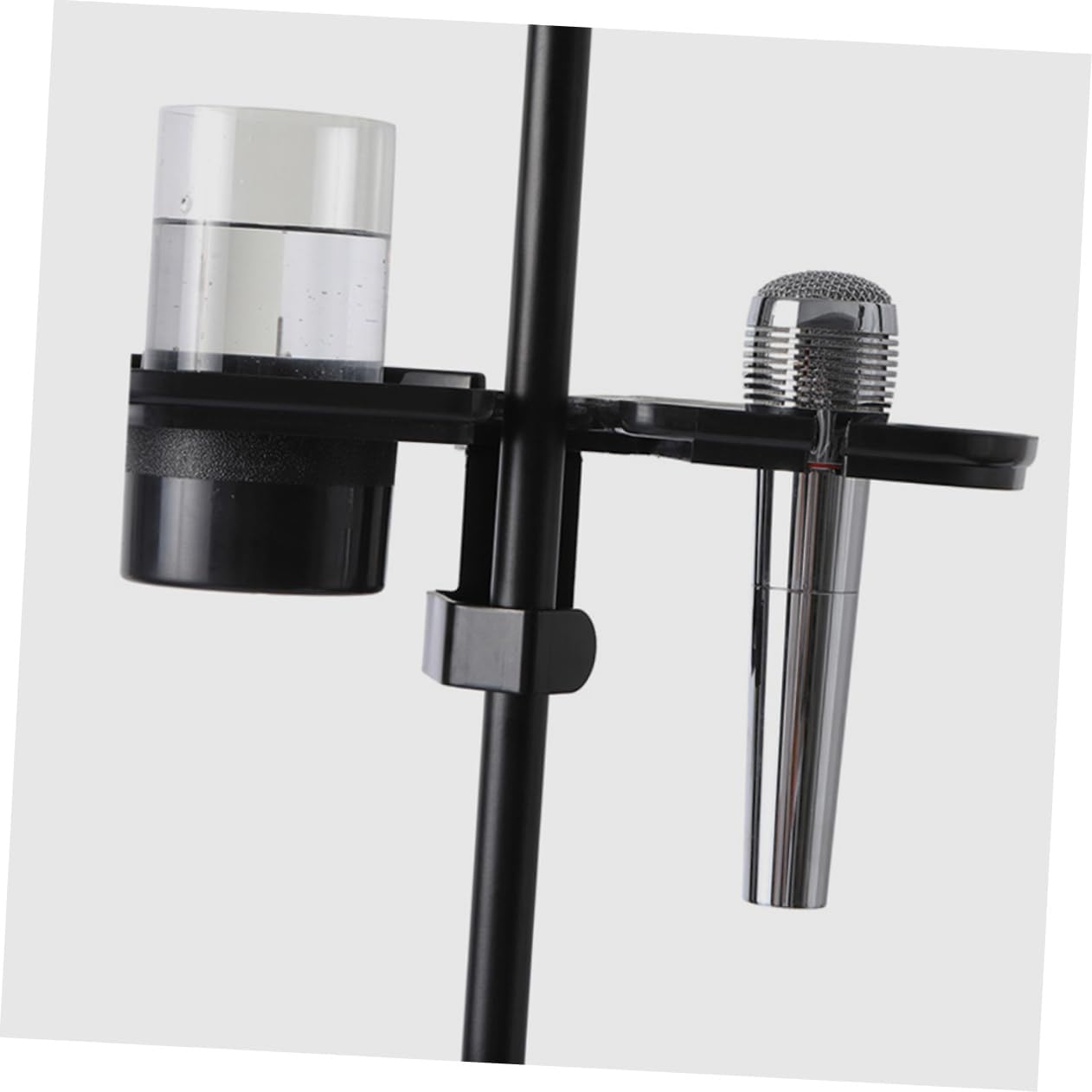 Garneck Sound Card Tray Microphone Stand Clamp Rack Tray for Live Broadcast Mic Holder Shelf Smooth Easy Clean Surface Compatible with Multiple Microphone and Photography Brackets