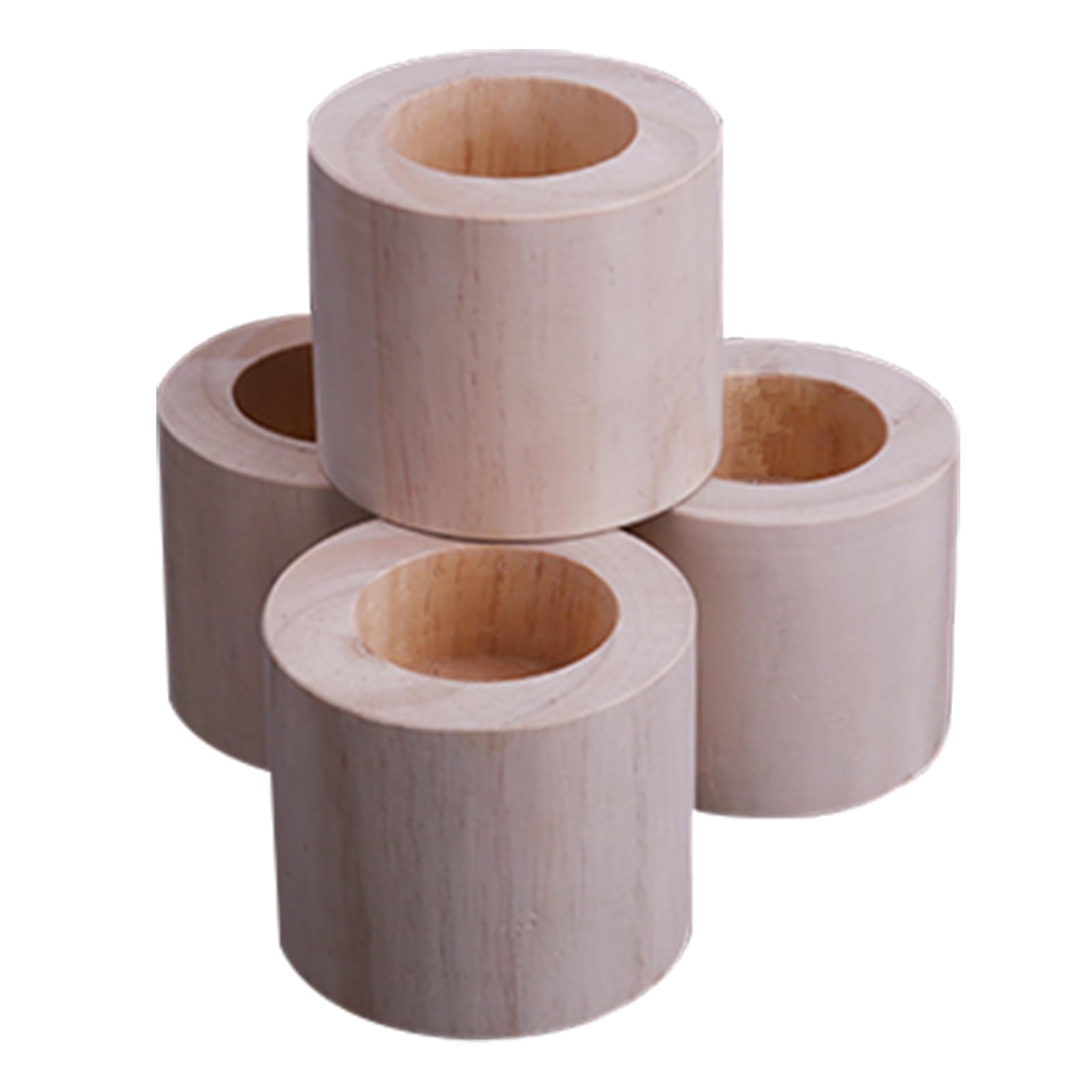 WBTAJZHY Heavy Duty Wooden Furniture Riser, 4 Pcs Solid Wood Risers Support Up To 500kg
