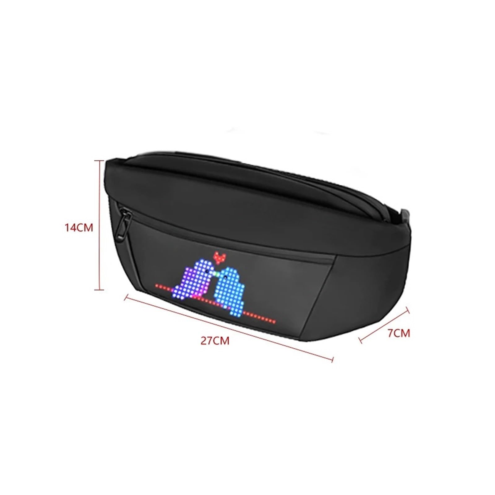 3DHologramFan, Plecak Smart Pixel LED Unisex Torba na klatkę piersiową Funkcjonalna torba ramię Modna kurierska z diodą do sklepu/baru