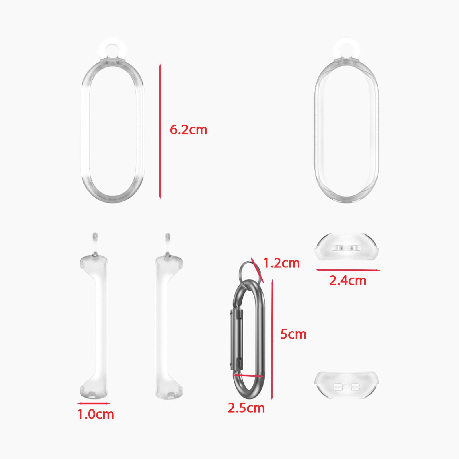 NotePin KI Wearable Recorder - Funda transparente con protección contra caídas, con mosquetón pequeño, accesorios para grabadora de voz NotePin KI