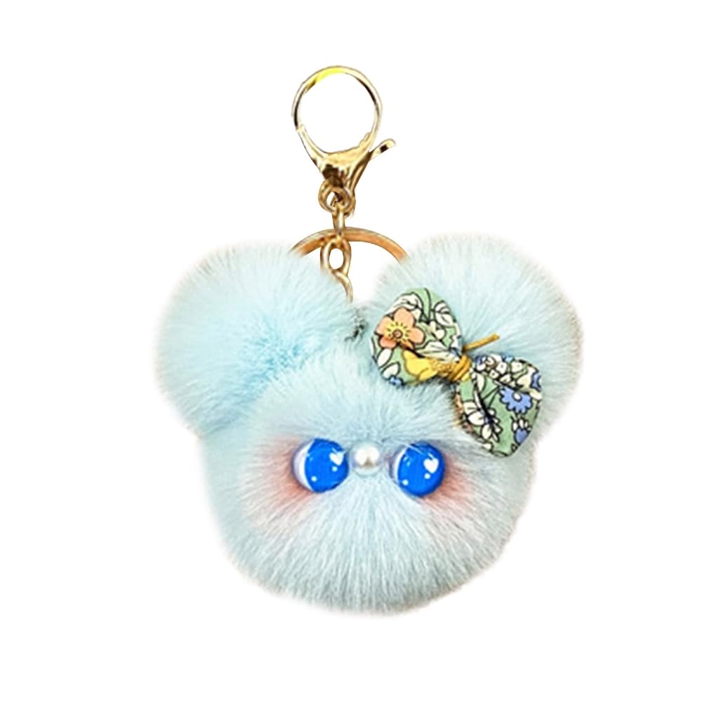 YPREWY Plush Keyring Women Bag Pendant Plush Keychain Car Keyring for Purse Car Keyrings Backpack Ornament