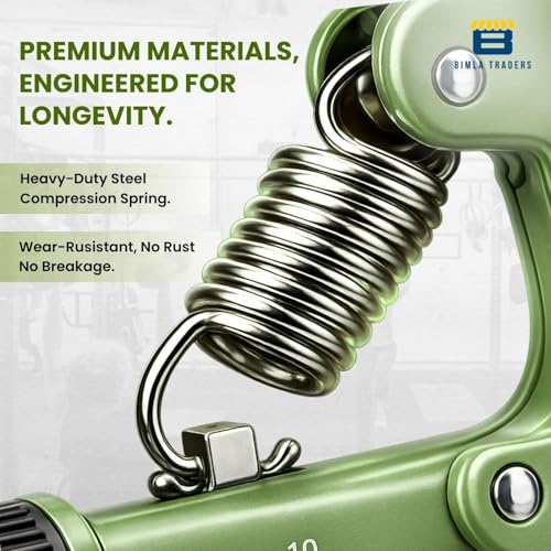 Image of CRAE Hand Gripper with Counter - Adjustable Grip Strengthener, 120 KG Capacity for Forearm, Wrist & Finger Workout Men & Women (Green)