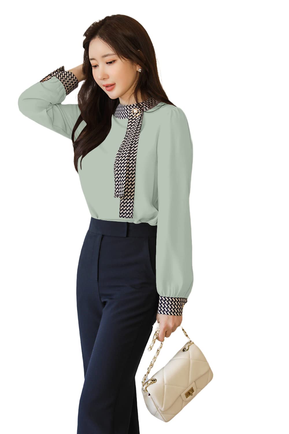 gg style GG Fashion Women's High Neck Full Sleeve Casual Top (Only top-picture-42