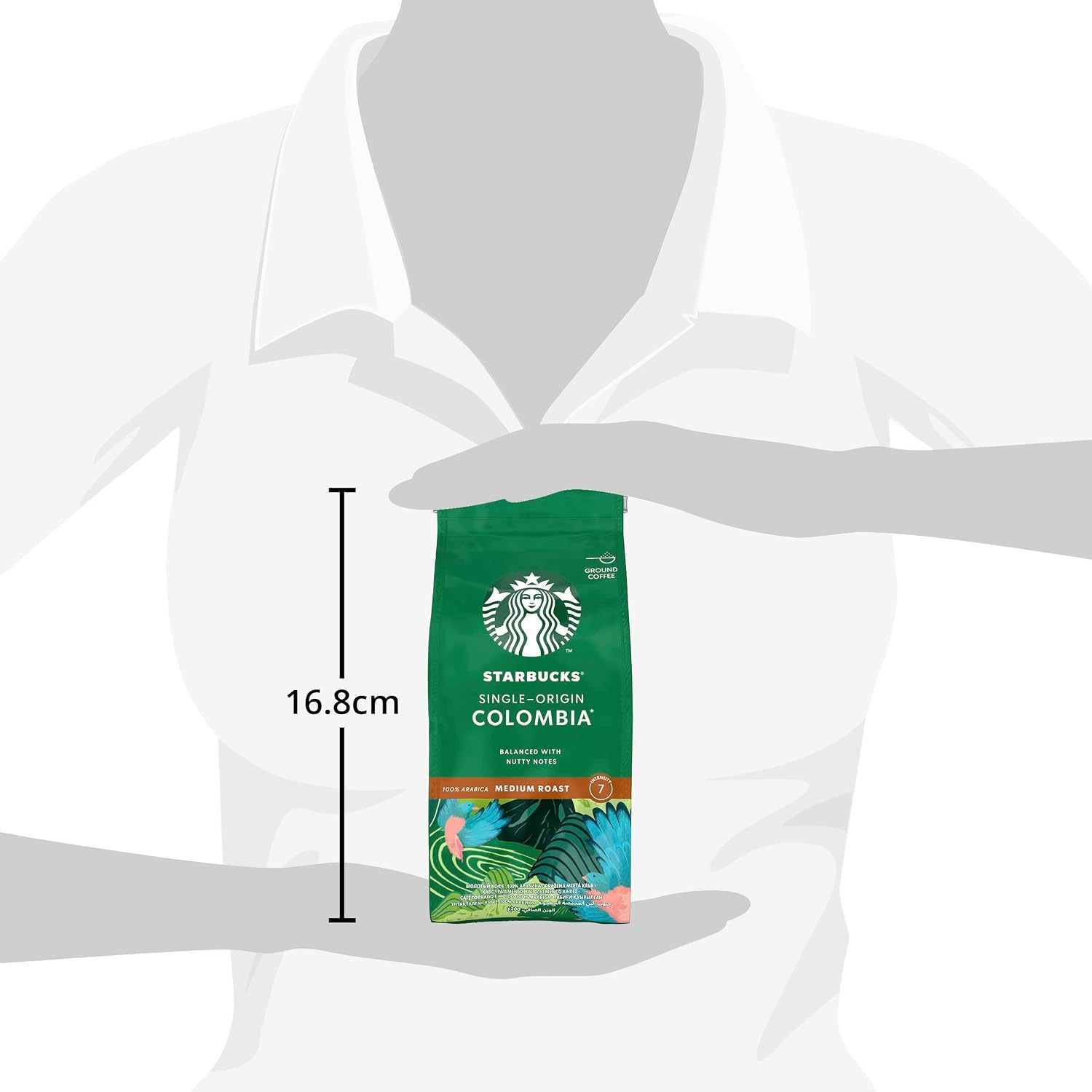 STARBUCKS Single-Origin Colombia Café Molido De Tostado Medio, 200g x 1