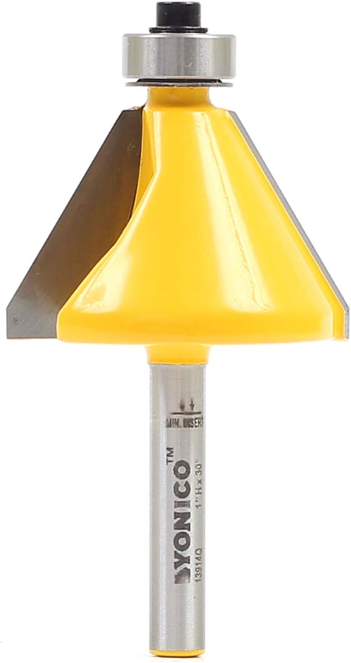 Yonico 13914q 30 Degree Bevel Edge Forming Router Bit 1/4-Inch Shank