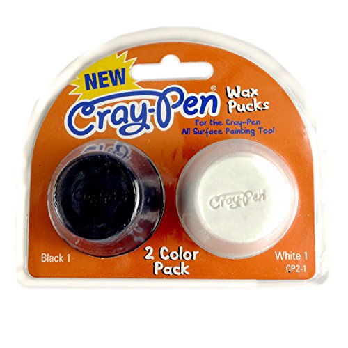 Surebonder CP2-1 2 Piece Wax Pucks for Cray-Pen Painting Tool, White/Black