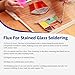 8oz Liquid Solder Flux for Stained Glass Soldering | Water-Based Liquid Zinc Flux for Solder Work, Glass Repair & Electronics Repair | Soldering Tools Stained Glass Supplies Kit for DIY Projects