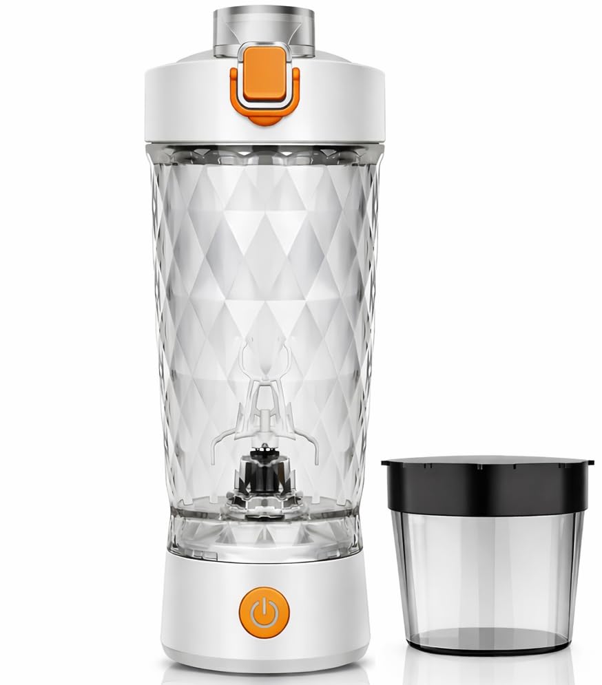 Image of DIAMOND X Mixer Grinder (Made with Tritan), 7500 RPM, IPX5 Waterproof, Type-C Cable, Portable Mixer Cup with STORAGE BOX, Mixer Electric (Pearl White)