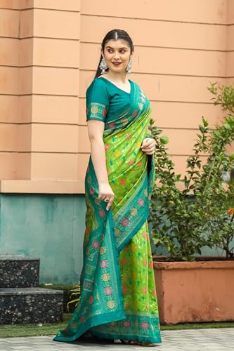 Leriya-Fashion-Kanchipuram-Cotton-Party-Wear-for-Women-Silk-Banarasi-Saree