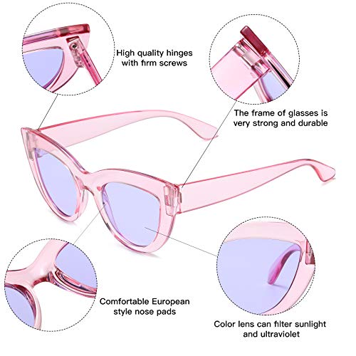 Image of Retro Vintage Narrow Cat Eye Sunglasses for Women Clout Goggles Plastic Frame
