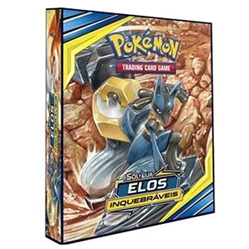 Álbum Pokémon Pasta tipo Fichário para Cards - SOL&LUA - Elos Inquebráveis