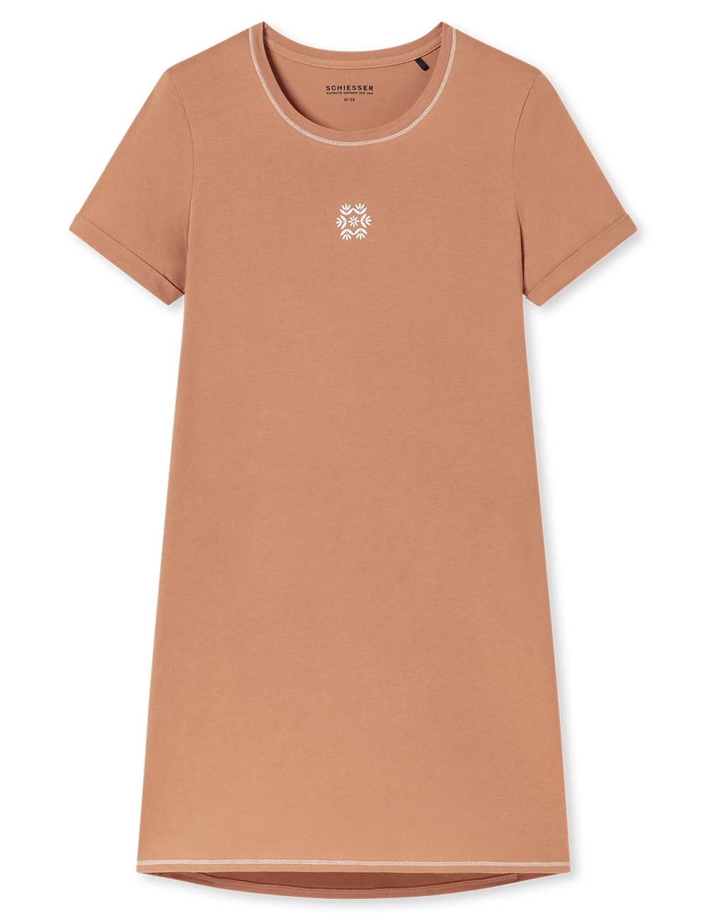 Schiesser Damen Nachthemd Kurzarm weiche Baumwolle Bigshirt mit Taschen – Ansicht 4