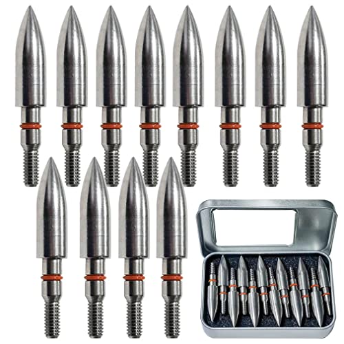 Image of 100 /125 /150 /200 /300 Grains Archery Field Points Practice Field Tips, Archery Target Practice Hunting Arrow Tip for Recurve, Compound Bow Crossbow, Stainless Steel Screw in Broadheads