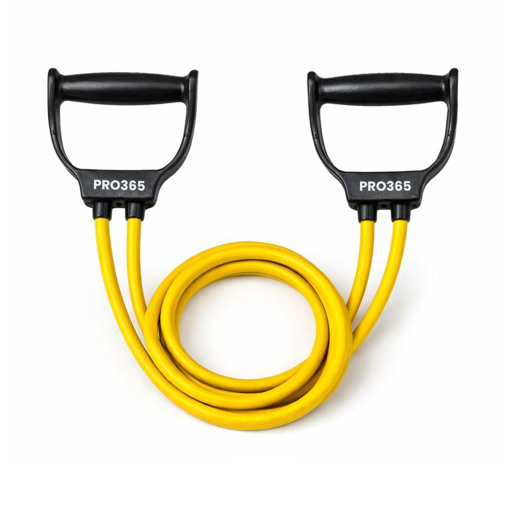 PRO365 Resistance Tube for Workout Exercise Band Tube with Handle for Home Gym Use Resistance Bands for Pull Ups, Stretching Resistance Band Toning Tube for Warm Up, Exercise 25Kg Resistance-image-13