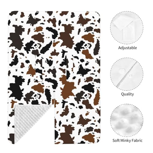 Image of Cow Skin Baby Car Seat Canopy Cover Multi Use Nursing Cover for Newborn Car Seat Canopy Mom Nursing Breastfeeding Covers Newborn Shower Gift