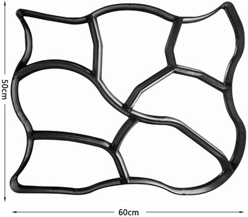 Miniatura 2 de Happyyami Stepping Stones - Molde de pavimentación de plástico para pavimentación de hormigón para exteriores, 1 unidad, para pavimentación de