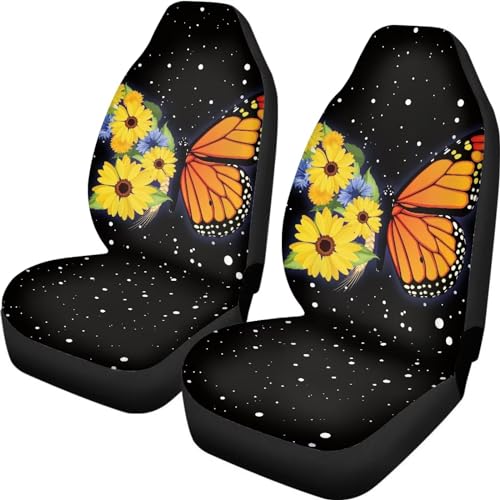 Housse de siege de voiture avant marguerite extensible et universelle pour rafraîchir l'auto