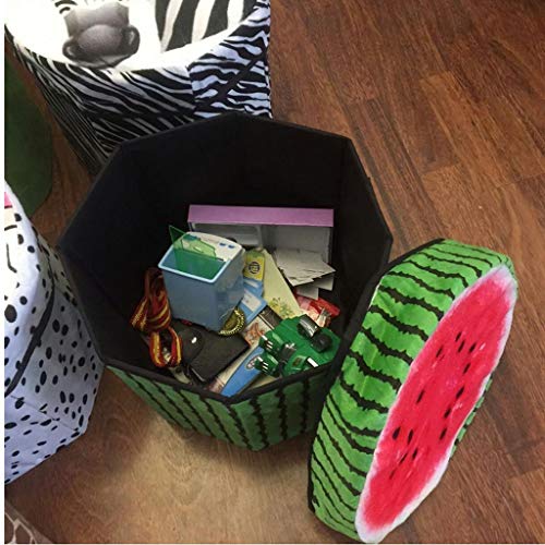 Image of FunBlast Multi-Functional Folding Storage Ottoman Box Organizer Cum Stool with Seat Cushion, Storage Boxes for Toys for Kids, Storage Boxes for Clothes and Other Items for Home (Multicolor)