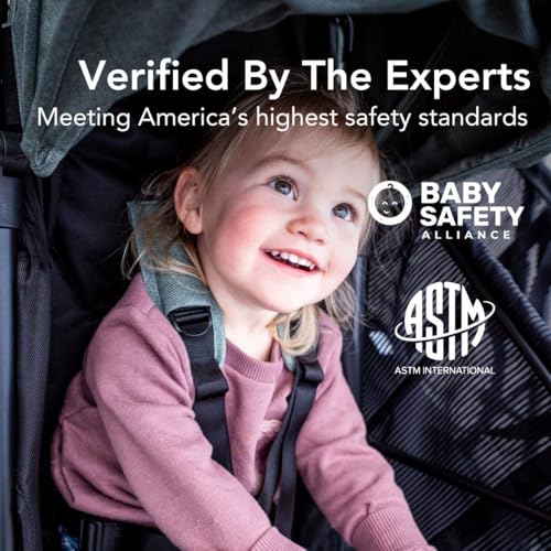 Strolee Baby+ v2 Multi Use Baby & Toddler Stroller & Removable Personal Shopping Bag Lightweight Alternative for Wagon Strollers -Near Flat Recline, X-L Canopy, Parent Cup Holder (v2 Black) by Strolee - Used condition - Image 8
