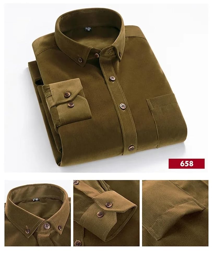 【BAON】Dundue corduroy shirt long one piece Amazon.com: BoShiNuo Spring/Autumn Men Shirt Corduroy Long