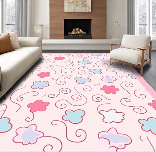 ODIKA Flatwoven High Traffic Area Rug 8x10, Cheerful Number Trail