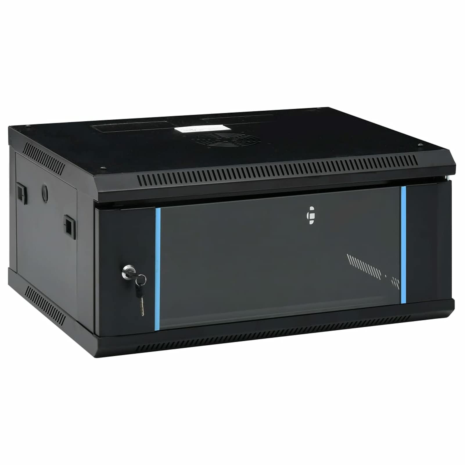 Tidyard Coffret de réseau Mural 4U 19" IP20 600x450x285 mm, Coffret Réseau avec Porte Armoire réseau Baie Serveur