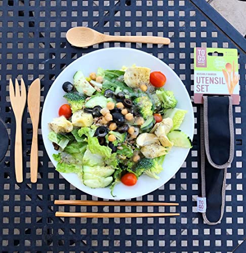 Utensili da viaggio in bamb¨´ - Set di utensili