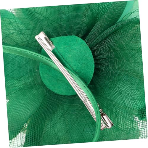Pinzas Pelo Velo Cómodas con Plumas Verdes Estilo Vintage 3