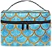 Produktbild Travel Makeup Bag Ocean Animal Mermaid Scales Portable Cosmetic Case Organizer Toiletry Bag Pouch Makeup Train Case for Women Girls