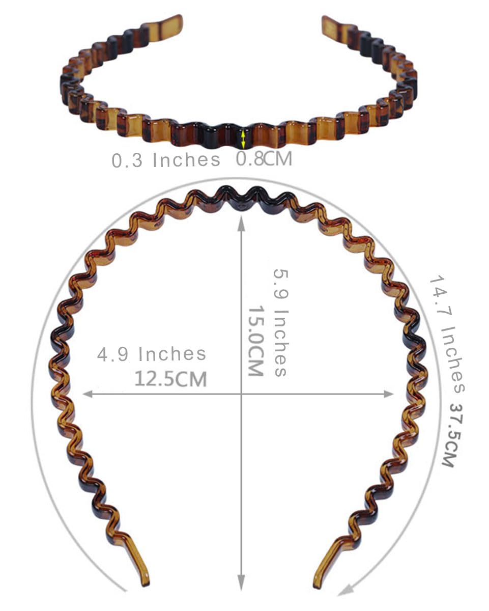 scicent Hair Bands for Women 2 Pieces Unisex Headbands Teeth Comb Hairband 19519, 25 - Image 2
