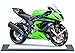 Moto Kawasaki ZX 6R-636 Verde in miniatura su base 22