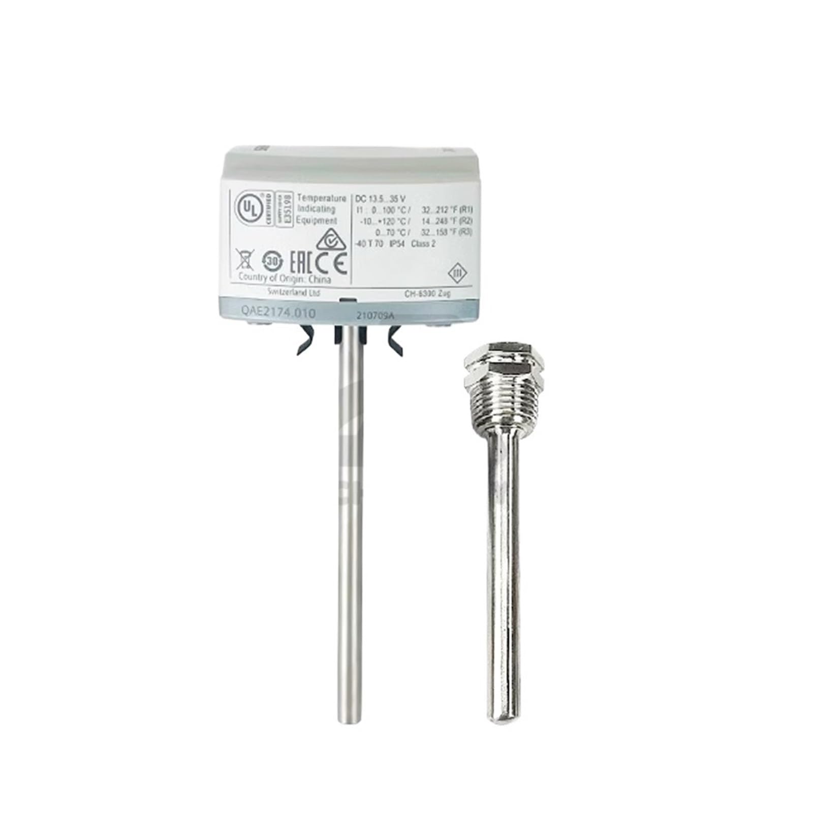 Imqmmdvn Qae2111.010 1Pcs Immersion Temperature Sensor Qae1612.010 Qae2111.015 Qae2112.010 Qae2112.015 Qae2120.010 Qae2120.015(Qae2111.010)