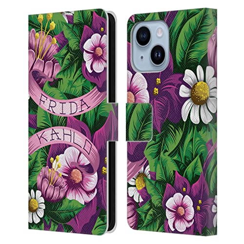 Housse portefeuille iPhone 14 Plus Frida Kahlo finitions cuir premium