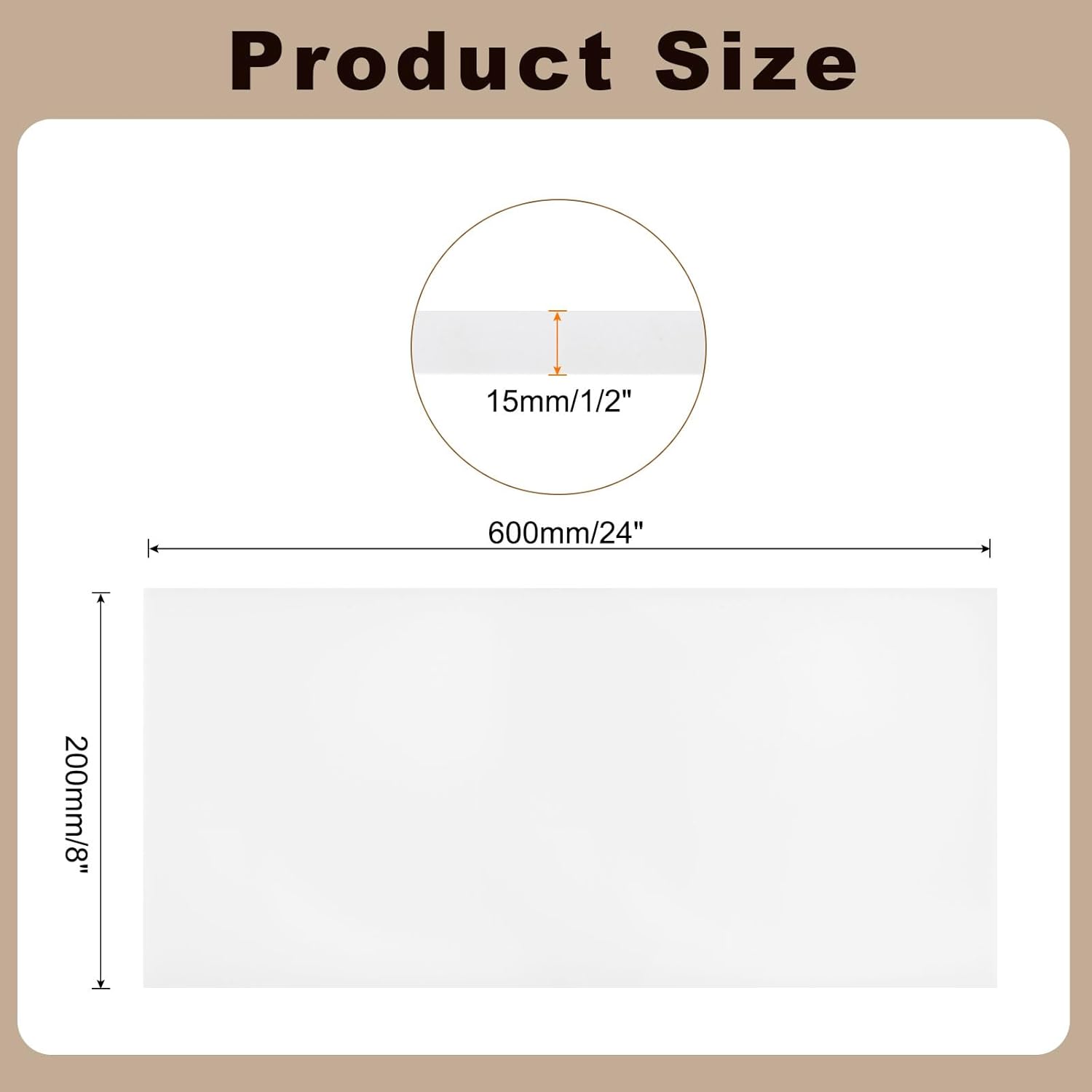 MECCANIXITY HDPE Plastic Sheet 1/2" Thick, 8" x 24" High Density Polyethylene Plastic Blocks, HDPE Cutting Board for DIY, Home Floor Improvement, White 1/2" x 8" x 24" White 1