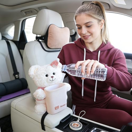 Lindo bote de basura para automóvil con soporte para pañuelos de diseño resistente 7