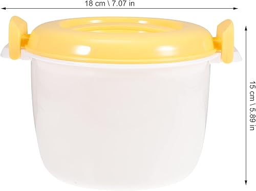 Vista 3 de Hemoton Contenedor de comida para microondas Microondas Olla de arroz Contenedor de alimentos: 1L Cocina de pasta Horno Olla de arroz Utensilios