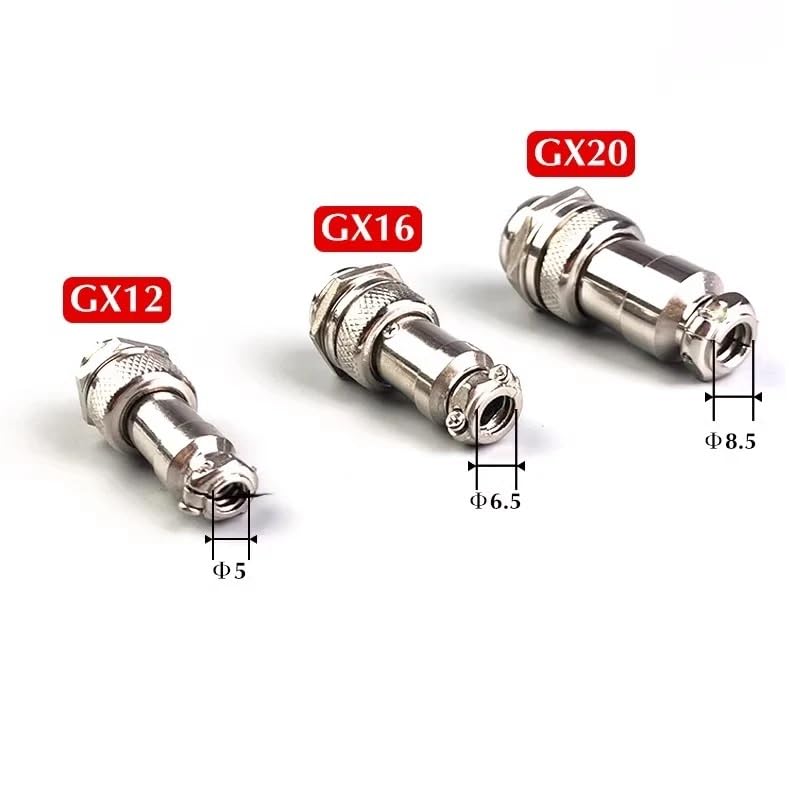 5 Sets Conectores Aviation GX12 GX16 GX20 5 Pin miniatura 2