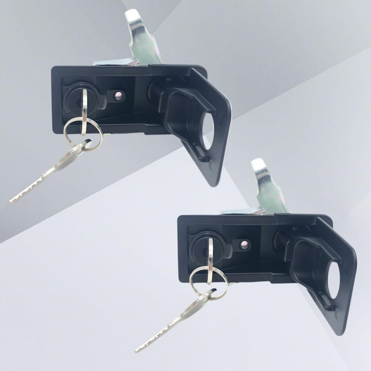 2 Pcs Adjustable Anti Theft Toolbox Lock for Trailer Rv Boxes Black