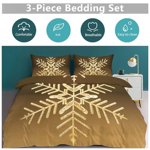 Housse de couette de Noël dorée pour illuminer votre lit