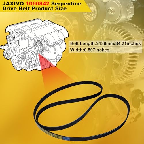Image of 6PK2139 Serpentine Belt V-Ribbed Drive Belt Compatible with V8 20-22 F53 /F59,21-23 F650 /F750 7.3L,10-11 Soul V-Ribbed Wedge Belt 6-Rib 84.21 inch,Replace 1060842,K060842