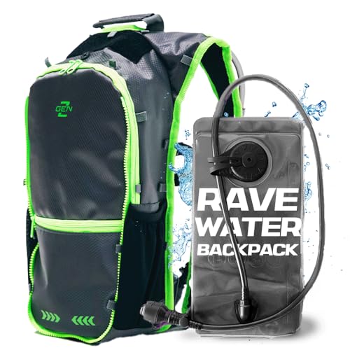 RAVERUNNER Rave Water Backpack 2L Hydration, Anti-Theft