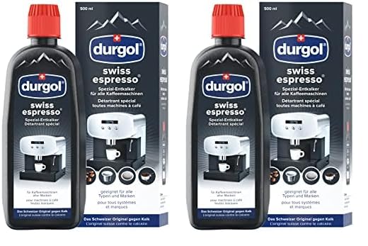 durgol swiss espresso Spezial-Entkalker – Kalkentferner für Kaffeemaschinen aller Typen und Arten – Deutsche Version – 1x500ml (Packung mit 2)