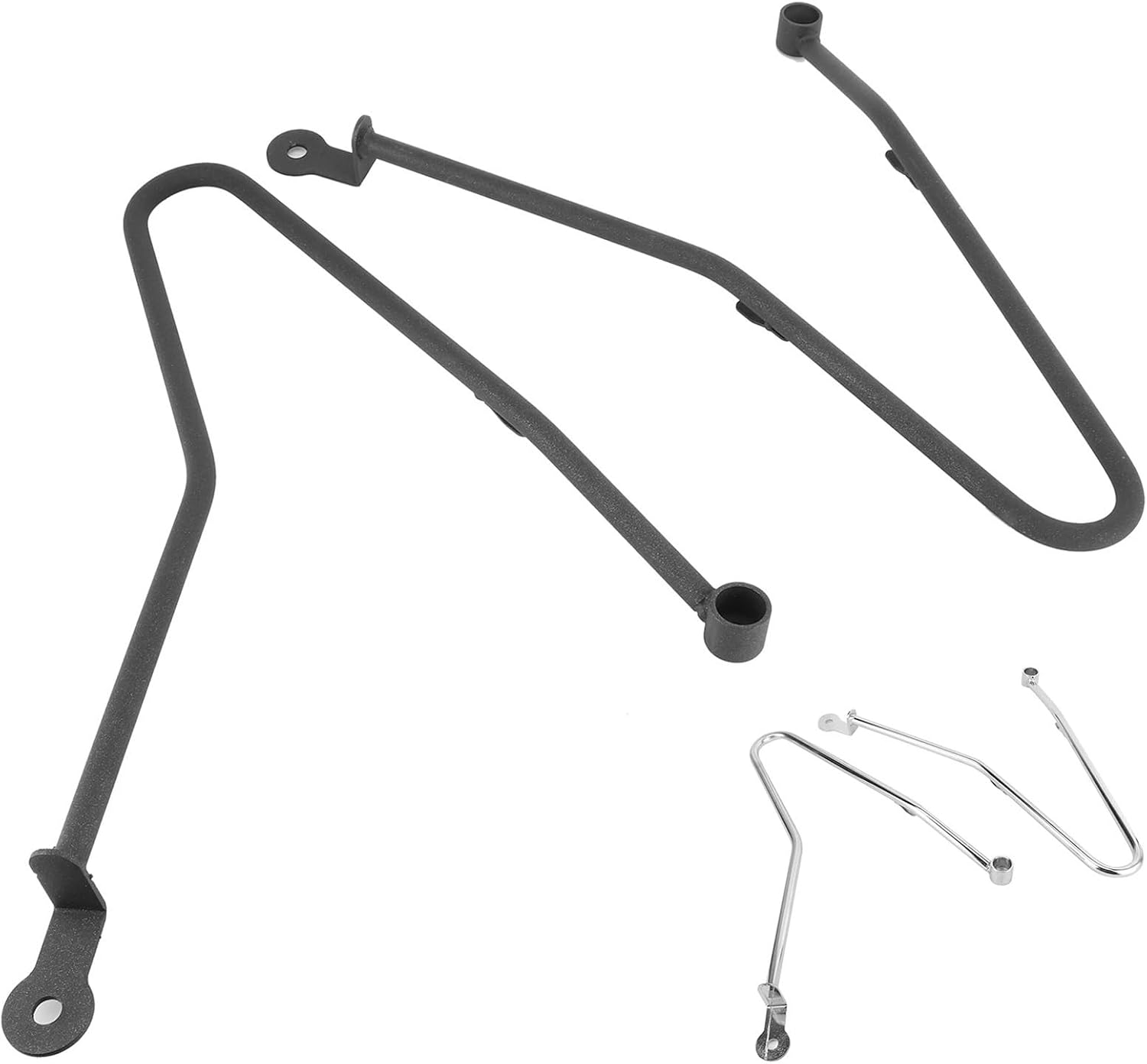 Replacement Saddlebag Support Bars Mounting Guard Bracket Fit for Triumph Bonneville T100/Thruxton 900(Black Pre-LCI A)