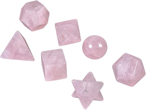Miniatura 9 de Nupuyai Juego de 7 cristales sólidos platónicos curativos de obsidiana negra natural con geometría de estrella Merkaba Kit de piedra energética para
