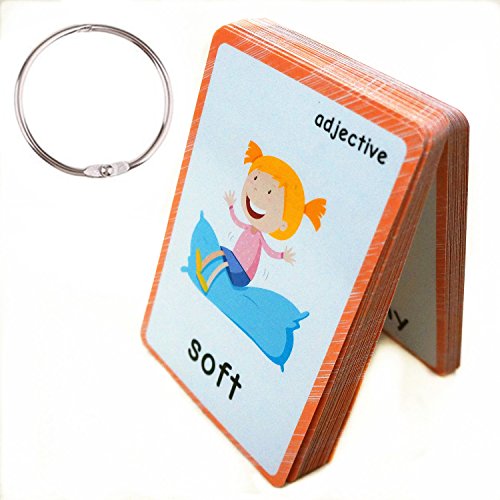 47 Pcs Antonym and Adjective Flash Cards English | Memory Game cards for Kids| Preschool Educational Learning English Flashcards(basic english vocabulary cards & cards pocket for kids )12x9cm(inglés)