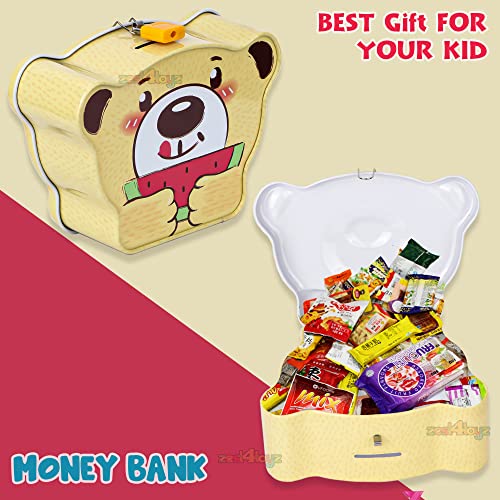 Image of Zest 4 Toyz Money Bank for Kids Metal Piggy Bank with Lock N Key Money Saving Box Gullak Money Box Coin Bank Kids Cash Box Return Gifts